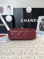 25C Mini Flap 24cm Burgundy Lambskin Gold Heart Hardware