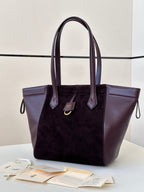 ORIGAMI MEDIUM 27 IN WINE RED LAMBSKIN AND SUEDE