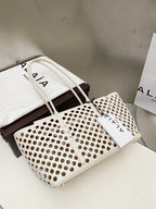 NEO MINA 32 BAG IN WHITE PERFORATED CALFSKIN