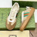 Gucci 2025 G74 Sneakers Brown Beige Suede Canvas 885901