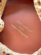 noe bb 22cm beige raffia tan calfskin