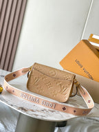 DIANE 23 IN WARM TAN BROWN EMBOSSED GRAINED CALFSKIN