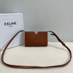 16 STRAP POCHETTE 18 IN BRONZE ORANGE SUPPLE CALFSKIN GOLD HARDWARE