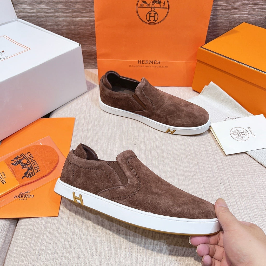 HM Men's 25 Lucky Slip-on Brown Suede 713103