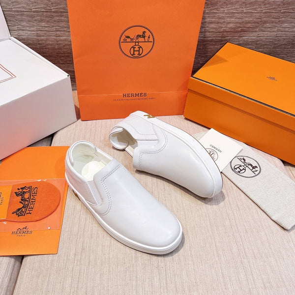 HM Men's 25 Lucky Slip-on White Calfskin 713106