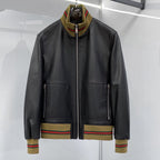 Gucci Jacket Black Lambskin 298820