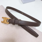 CEL 25mm Triomphe Belt Brown Chocolate Taurillon Leather 176673