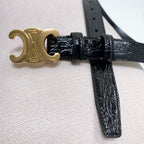 CEL Gold Buckle Belt 18mm Calfskin 176670