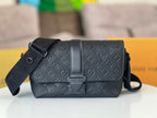 LV S-Cape Messenger Bag 28cm Black Taurillon Monogram leather