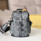 LV 24 Nano Christopher Handbag Black Monogram Eclipse Canvas