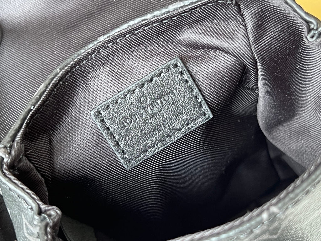 LV 24 Nano Christopher Handbag Black Monogram Eclipse Canvas