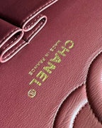 flap bag medium 25 burgundy caviar gold hardware