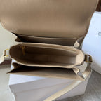classique triomphe 22 beige calfskin gold hardware