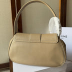 POLLY 33 IN SANDAL BROWN CALFSKIN GOLD LOGO
