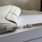 TEEN POLLY 29 IN WHITE CALFSKIN SILVER HARDWARE
