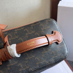 VANITY 18 IN BLACK TRIOMPHE CANVAS AND BROWN CALFSKIN GOLD HARDWARE