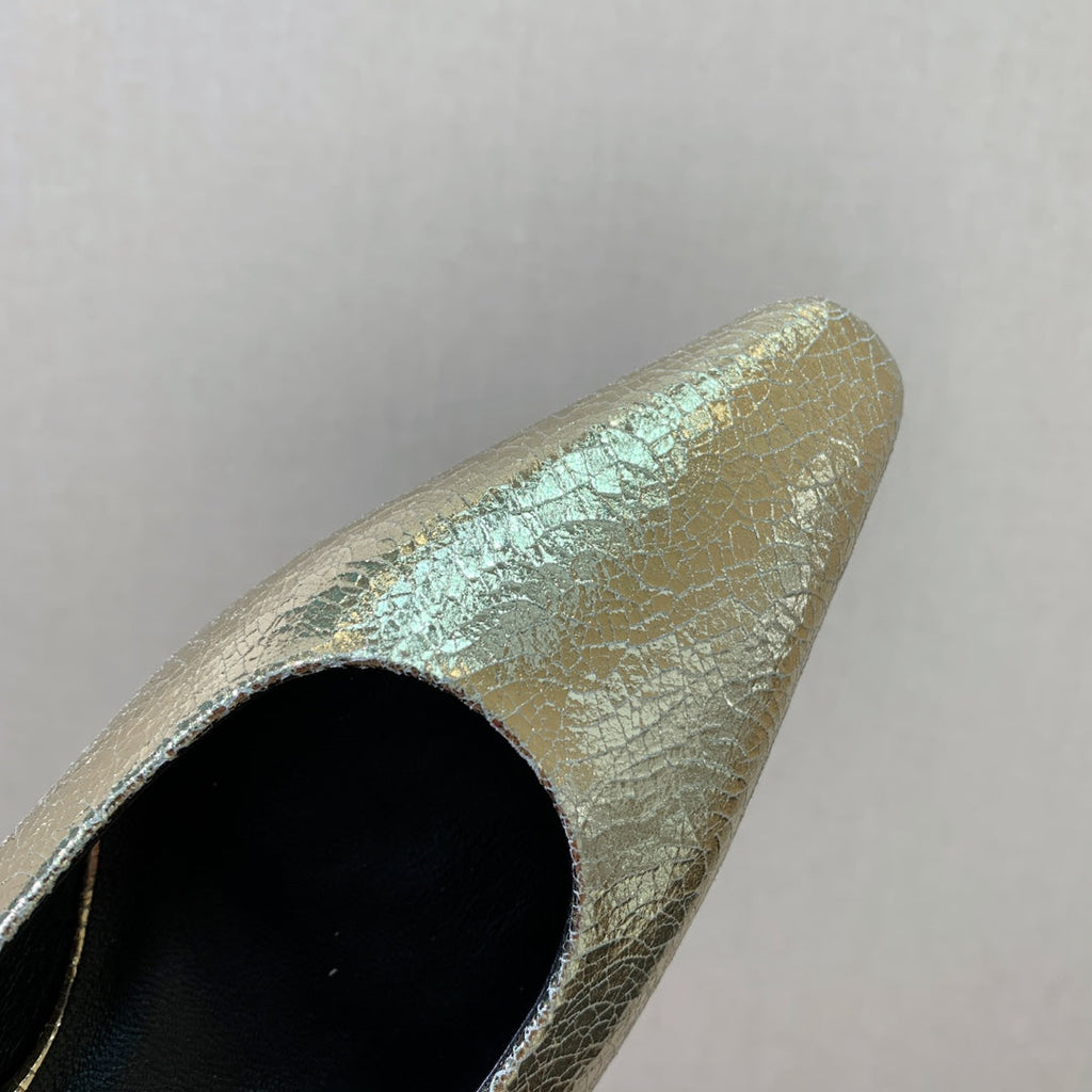 Rebecca Slingbacks 50 Black Gold Calfskin