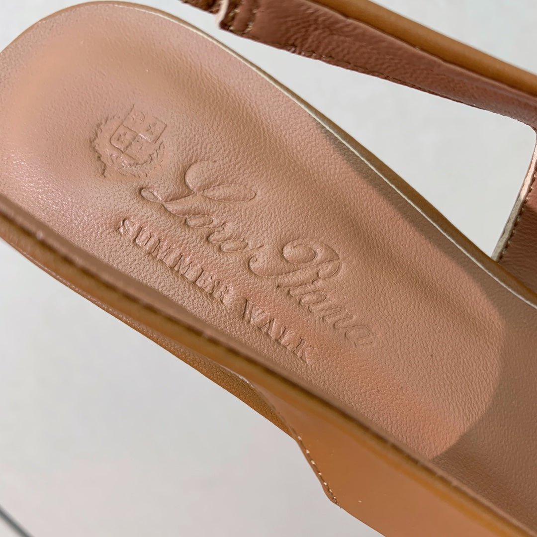 Rebecca Slingbacks 50 Saddle Brown Calfskin