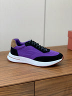 LP Week End Walk Sneaker In Purple Mix Black Denim Fabric And Sudede 984390