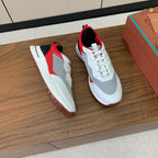 LP Week-End Walk Sneaker In Grey White Mix Red Black Mesh Fabric 984407