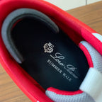 LP Week-End Walk Sneaker In Grey White Mix Red Black Mesh Fabric 984407
