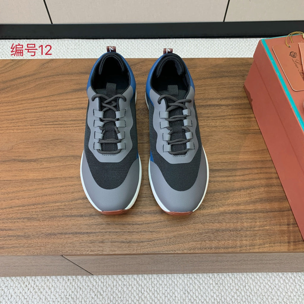LP Week-End Walk Sneaker In Grey Black Mix Blue Mesh Fabric 984408