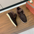 LP Open Walk Ankle Boot Dark Brown Fur Suede 550899