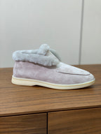 LP Open Walk Chukka Boot Powder Pearl Suede Lamb Fur