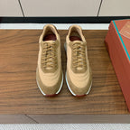 LP Week End Walk Sneaker In Dark Beige Mix Camel Denim Fabric And Sudede 984393