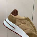 LP Week End Walk Sneaker In Dark Beige Mix Camel Denim Fabric And Sudede 984393