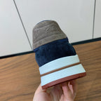 LP Week End Walk Sneaker In Navy Blue Denim Fabric And Sudede 984394