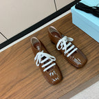 Prada 25s Mary Jane Shoes 55mm Brown Patent Leather