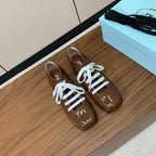 Prada 25s Mary Jane Shoes 55mm Brown Patent Leather