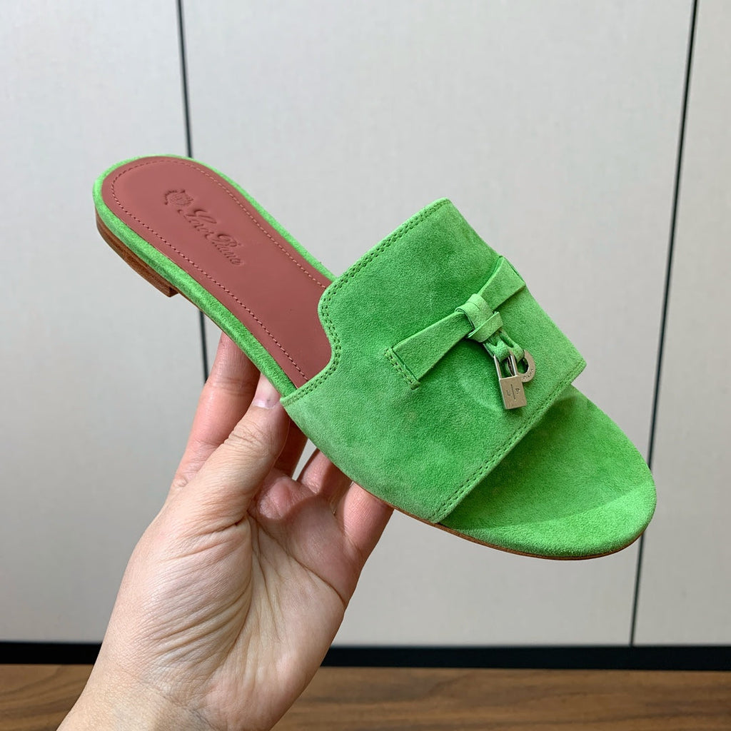 LP Summer Charms Sandal Lime Green Suede 220446