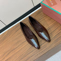 LP Rebecca Ballet Flats In Brown Patent Cowhide 474776