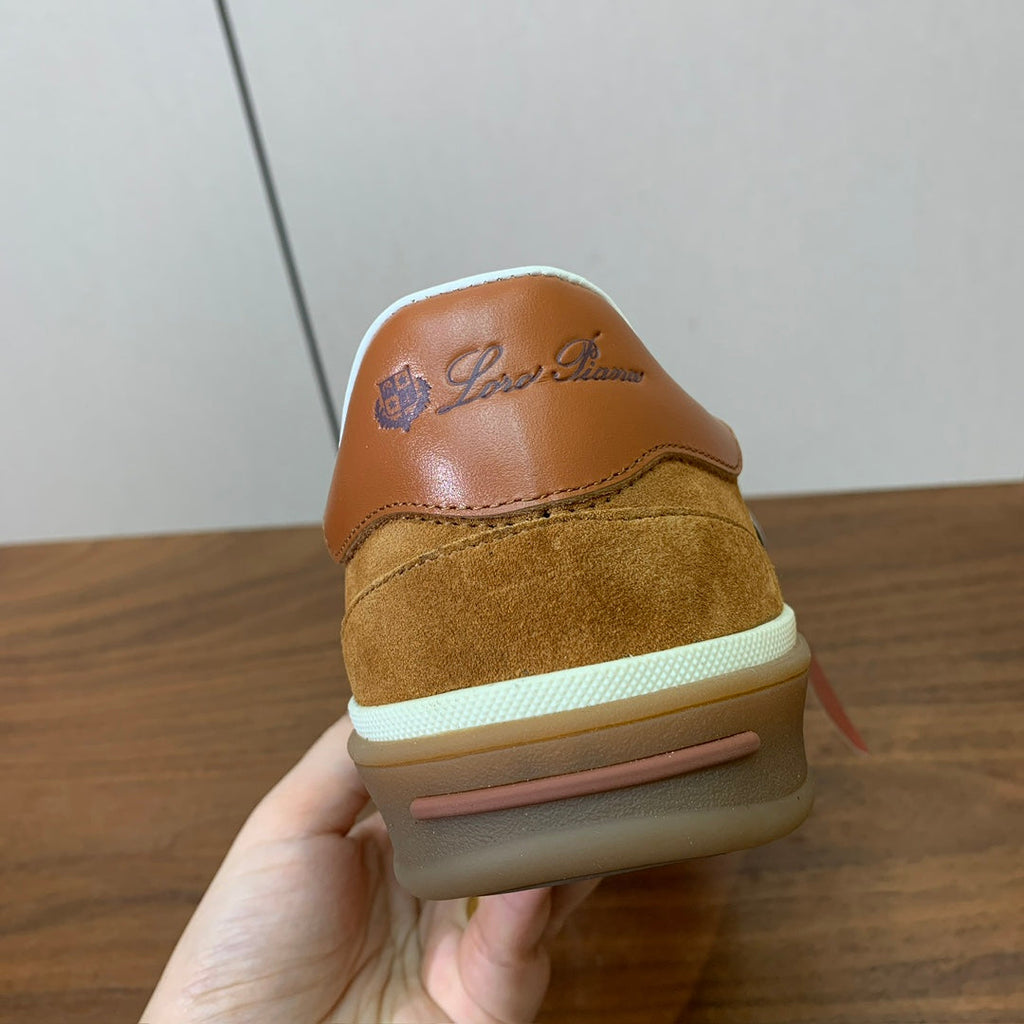 LP 26SS Velcro-strap Sneaker Camel Suede Leather 606507