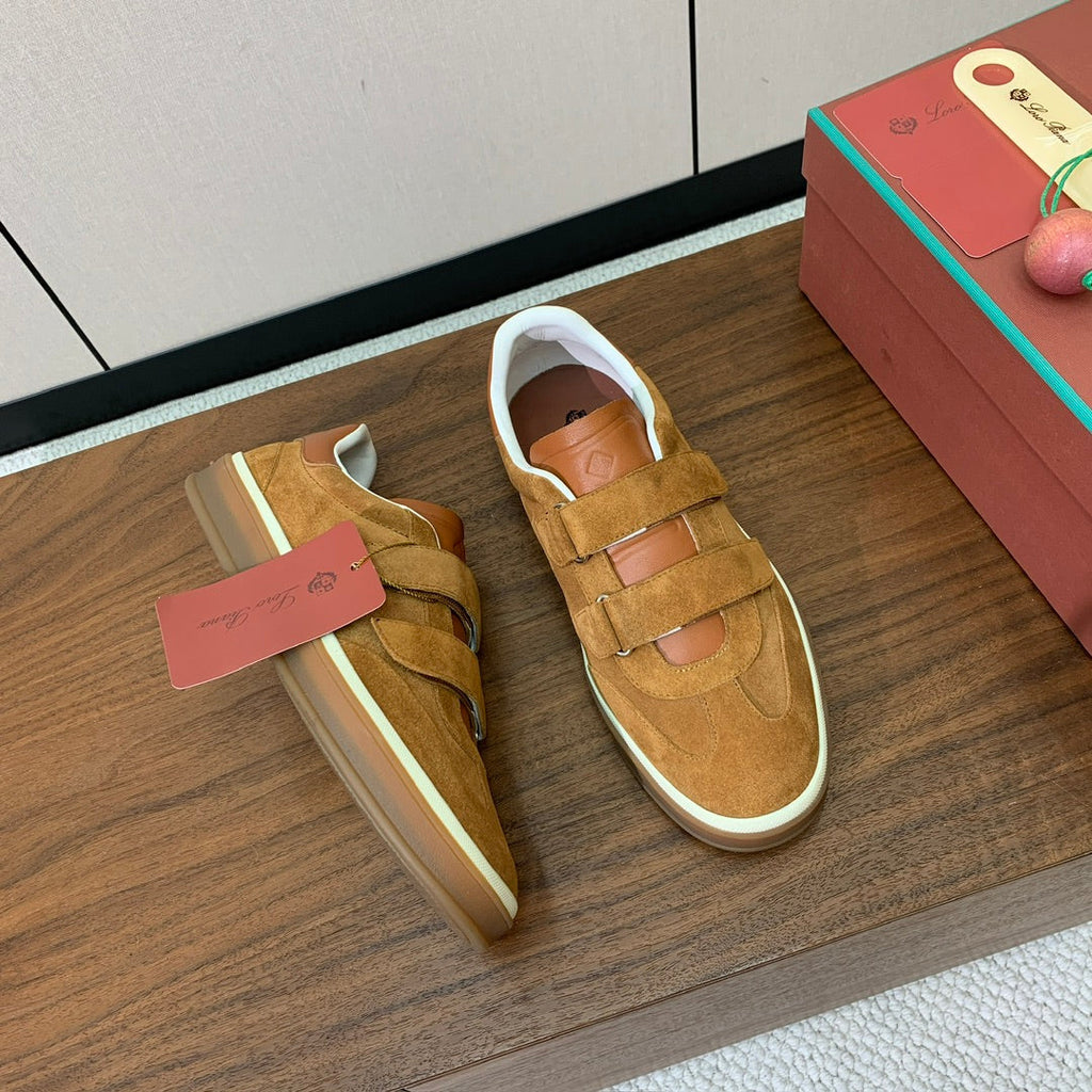 LP Kid's Tennis Walk Sneaker Camel Suede Calfskin 585746