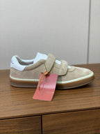 LP 26SS Velcro-strap Sneaker Beige mix White Suede Leather 606508