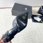 D'ORSAY PUMPS IN BLACK SMOOTH CALFSKIN