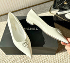 CC Ballet In White Cowhide 151527