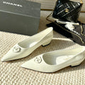 CC Ballet In White Cowhide 151527