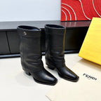 Fendi Ankle Boots Black Calfskin 472690