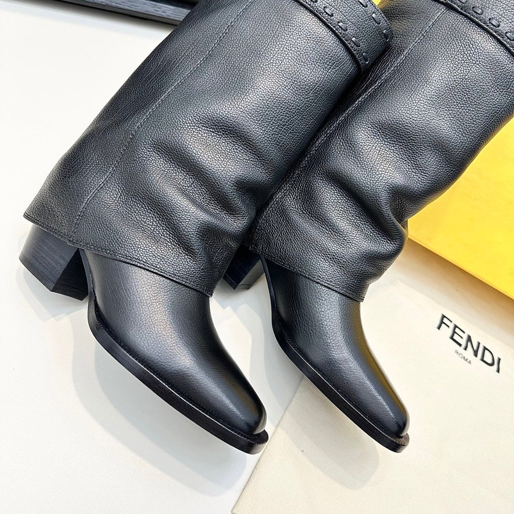 Fendi Ankle Boots Black Calfskin 472690