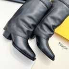 Fendi Ankle Boots Black Calfskin 472690