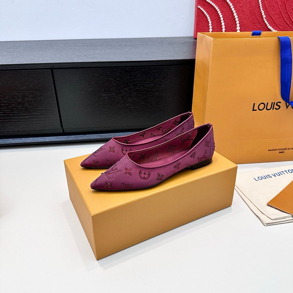 LV GALA High Heels Series Shoes Mulberry Mesh 542216