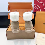 LV Cortina Low Boots Khahi Suede Wool 542235