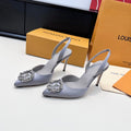 LV 26s Slingback 95 Light Lavender Premium Satin 622445