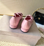 Jimmy Choo Skye Corsage Ballet Flat Pink Sheepskin 669836