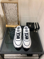 CC Sneaker White Mix Black Fabric