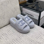 CC wedge Sandal Grey Wool
